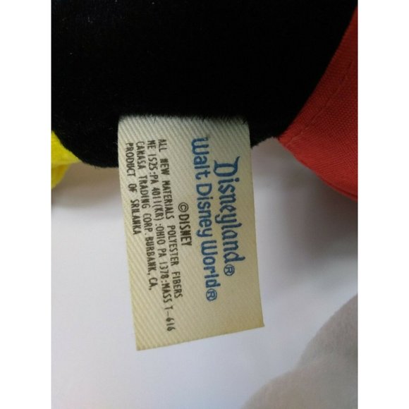 VINTAGE Disneyland Walt Disney World Mickey Mouse Plush Stuffed Animal 14" 1980s - Picture 9 of 11